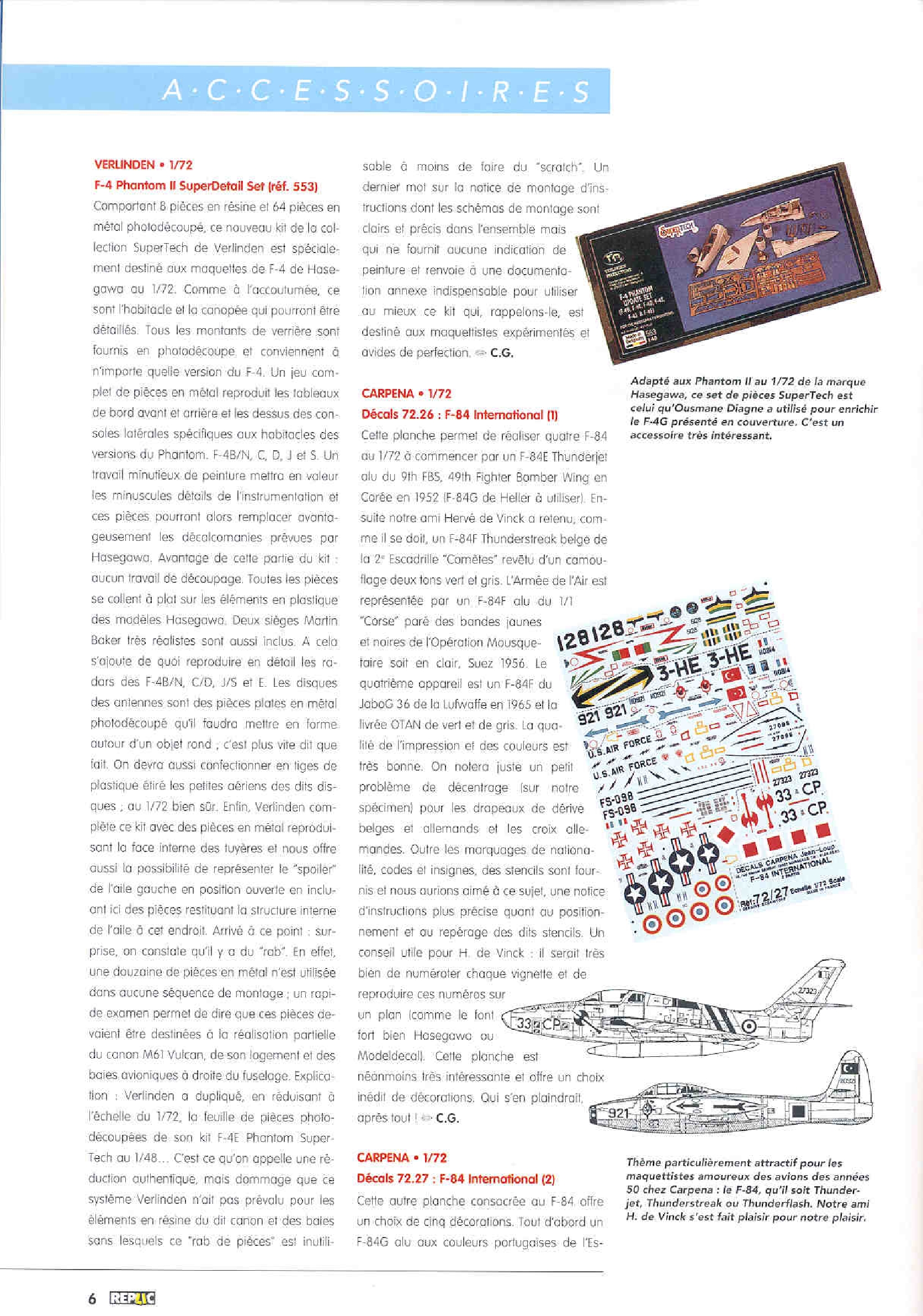 Replic 002 - Ki-61, F-4G Phantom II